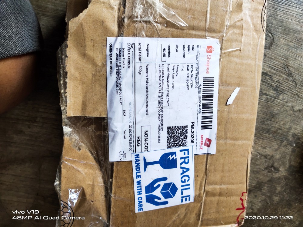 Manifold 8 Lubang  / Manifol / Alat Pembagi Air Hidroponik  7mm