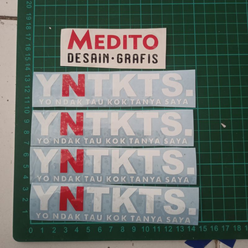 Sticker YNTKTS ( Ya ndak Tahu Kok Tanya Saya )