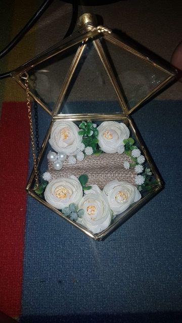 Ring Bearer Tempat Cincin Kaca Terarium Rustic