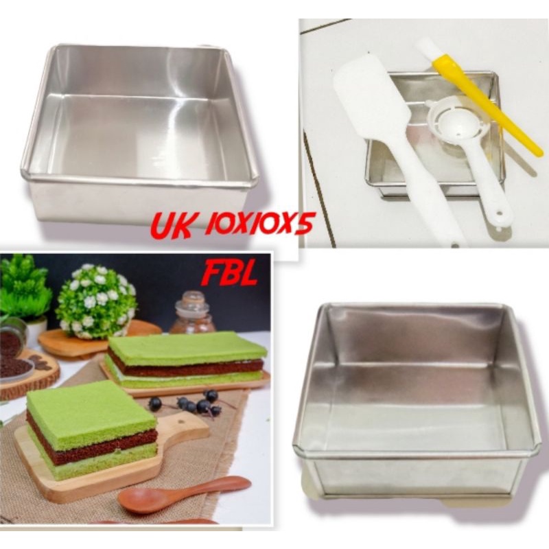 loyang bronis kotak mini 10x10x5