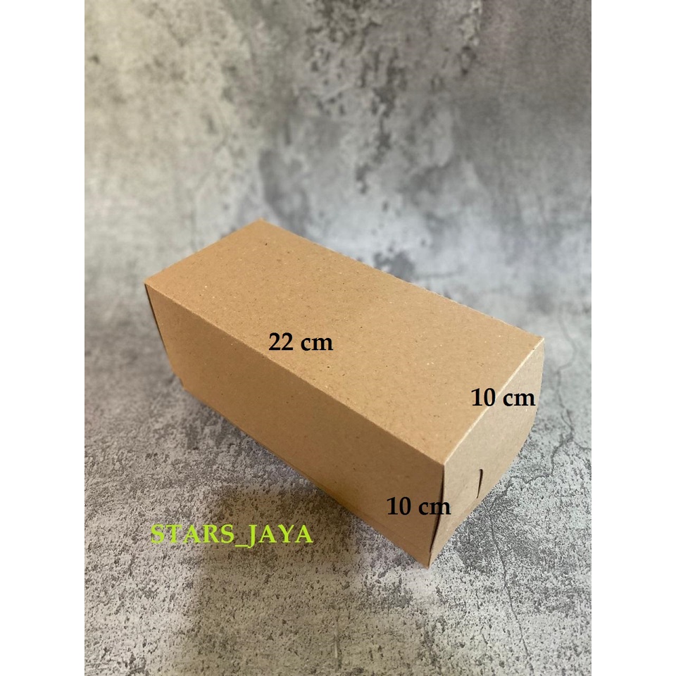 

Box Bolu Kraft 22 x 10 x 10 cm , Dus Bolu Kecil, Box Bolu, Dus Roti, Packaging