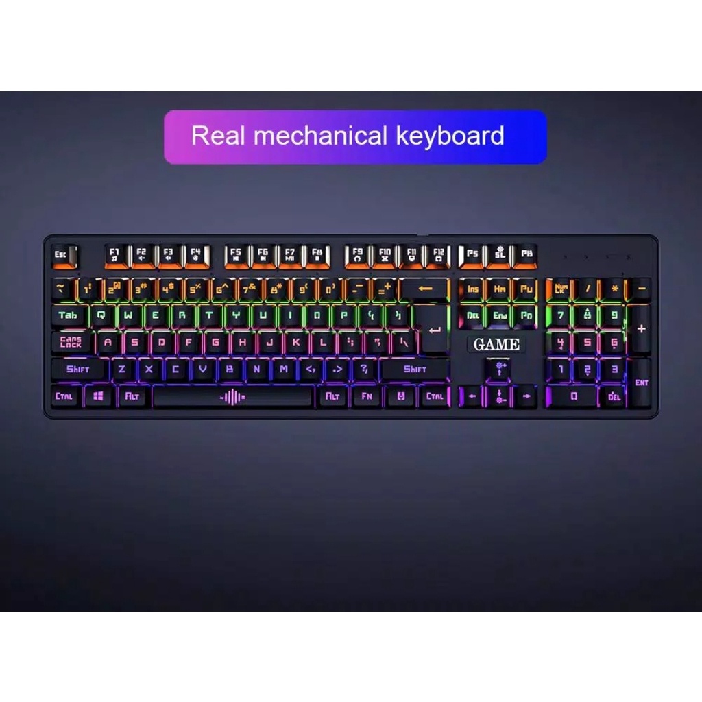 Mechanical Keyboard Gaming RGB Backlight True Mechanic With Numeric