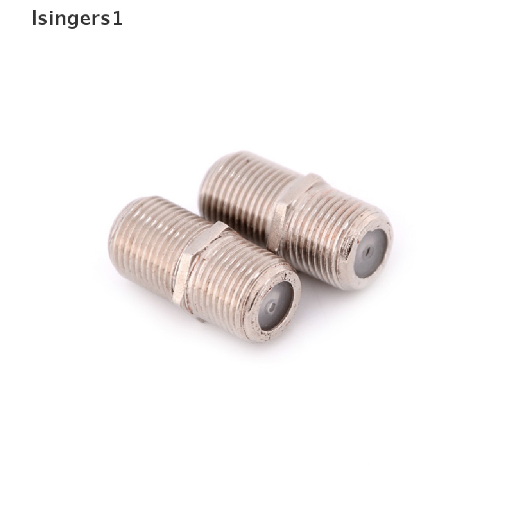 (lsingers1) 10pcs Konektor F Plug Bahan Aluminum Alloy Untuk Kabel Coaxial TV HD