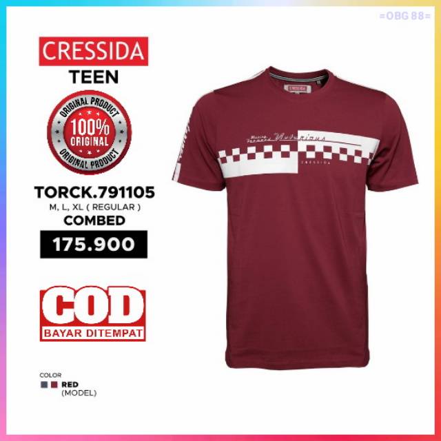 Cressida Original Kaos Pria Lengan Pendek Kaos Cresida Kaos cressida pria Torck.791105 TEEN