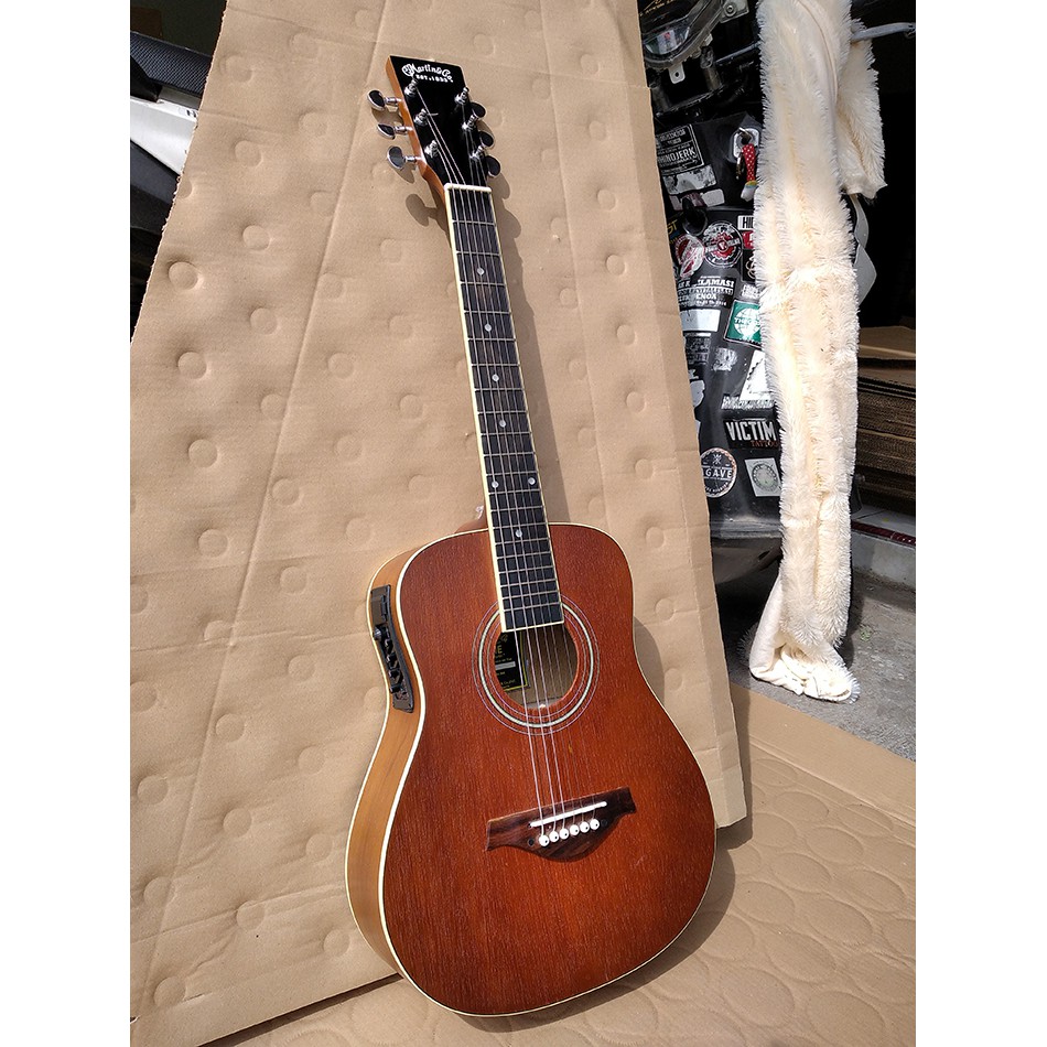 Gitar Akustik Elektrik Martin&amp;Co Ukuran 3/4 Packing Kayu Bergaransi