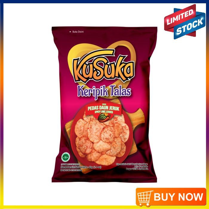 

Kusuka Keripik Talas Pedas Daun Jeruk 40gr