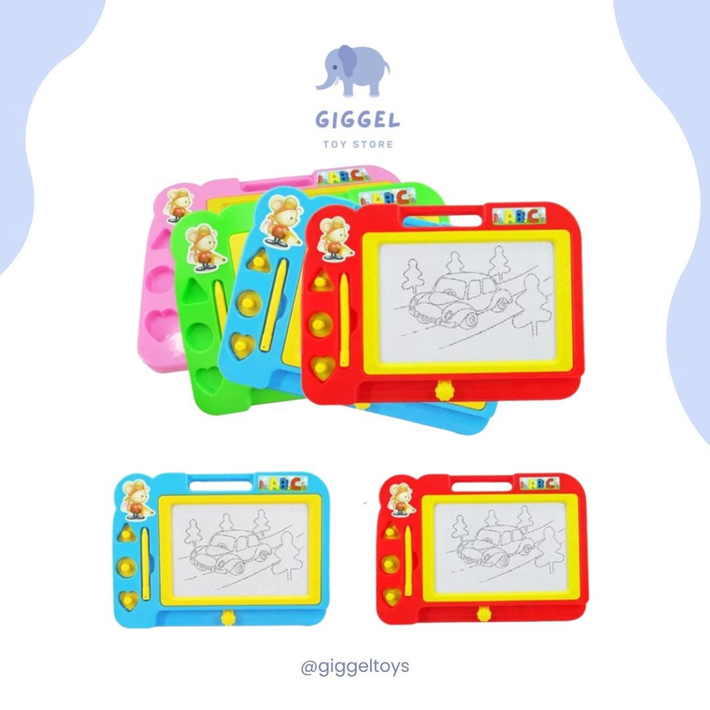 [ Giggel ] MAINAN EDUKASI PAPAN TULIS /  MAGNET MAGNETIC DRAWING BOARD