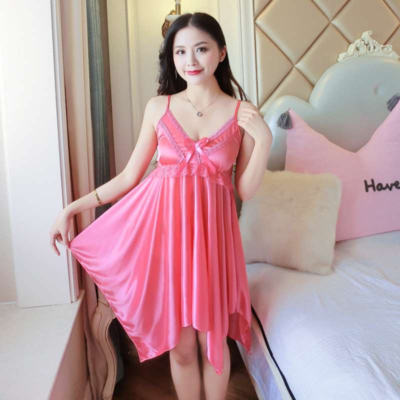 Miss H ~ 153 Dress Lingerie Wanita Gaun Tidur Baju Tidur Tanpa Lengan Seksi