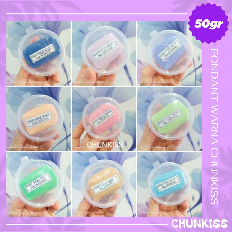 FONDANT WARNA 50 GRAM- SUDAH BONUS CUP PENYIMPANAN