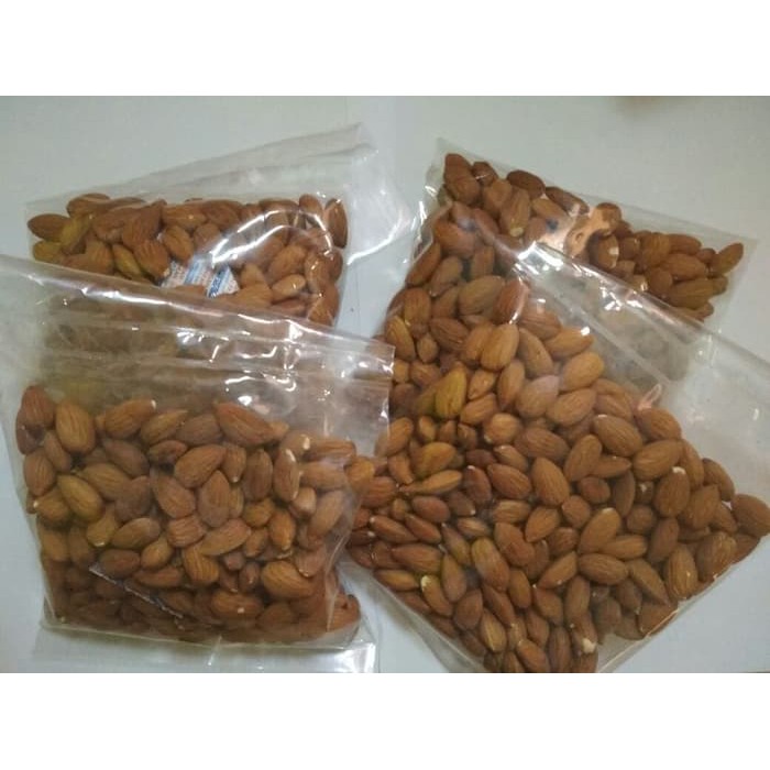 

250gr kacang almond oven panggang roasted original usa repack murah