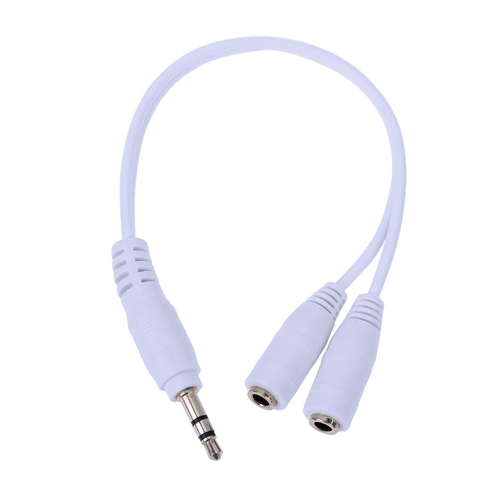 20CM Dual Track HD Stereo 3.5mm 1 Male to 2 Female Y Splitter Stereo Extension Audio Cable for PC