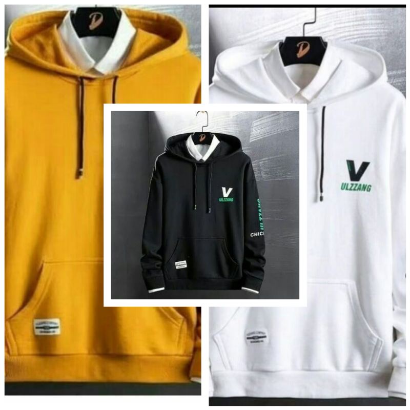 VUZZANG SWEATER HOODIE PRIA PREMIUM LENGAN PANJANG BISA COD