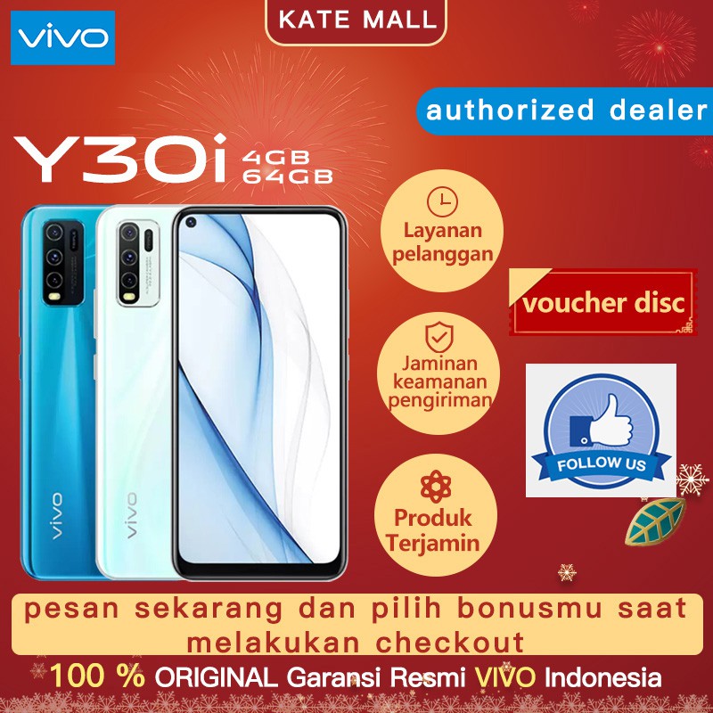 hp vivo Y30i hp 4GB 64GB Baterai 5000mAh Belakang AI Tiple