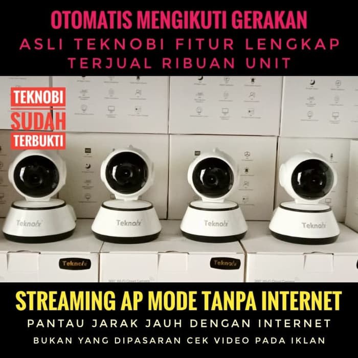 Wireless IP CCTV Dengan Sensor gerak &quot;alarm&quot;, Remote Android &amp; iOs