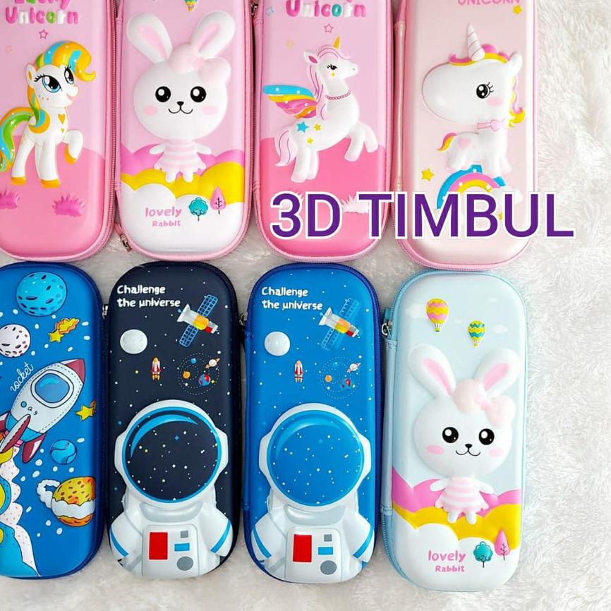

Best - Tempat pensil mini kotak pensil karakter unicorn flaminggo shark Lucu anak paud TK SD