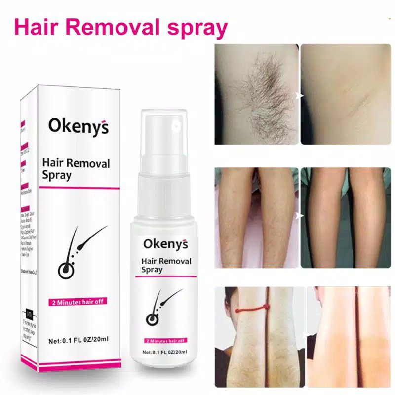 Okenys Hair Removal Spray | Spray Penghilang Bulu Tanpa Iritasi | Perontok bulu | Aman | 100% Original | Bisa COD