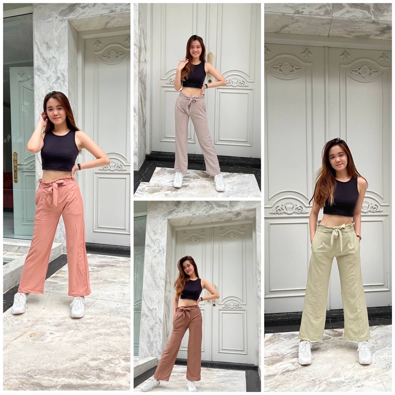 Josy cullote pants - Celana kulot knit pita - celana santai kulot ABG