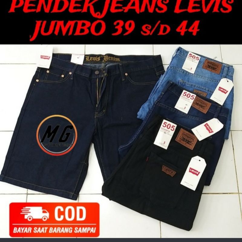 CELANA PENDEK JEANS STANDART JUMBO PRIA LAKI LAKI