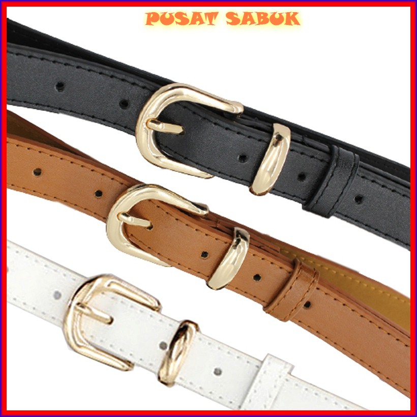 Ikat Pinggang Fashion Wanita Sabuk Korea Gesper Kulit Cewek Belt Warna Kecil Grosir Murah Gasper cm