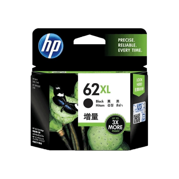 Tinta HP 62 XL Black Original Cartridge - C2P06AA - Officejet OJ 200, 250