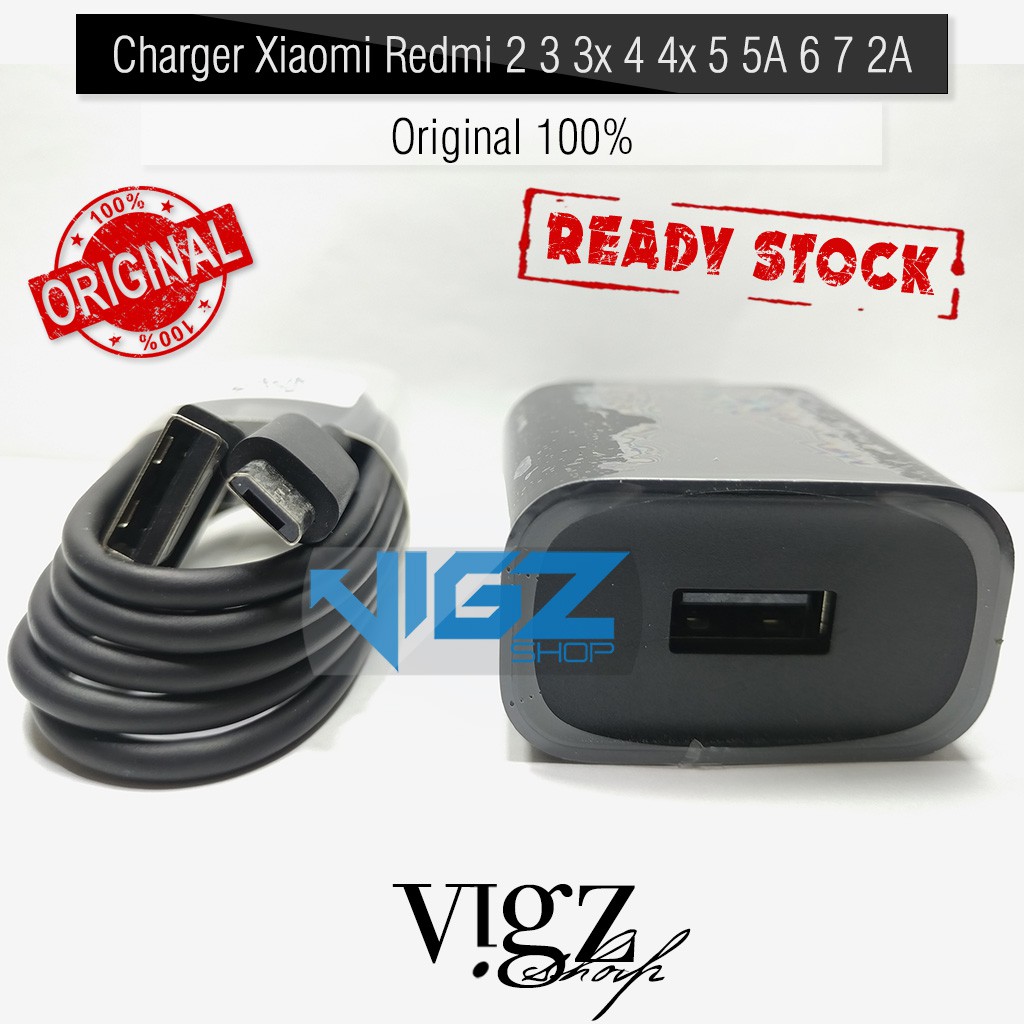 Charger Xiaomi Redmi 2 3 3x 4 4x 5 5A 6 7 2A Micro USB Original 100%