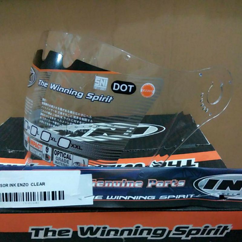 VISOR INK ENZO 100% ORIGINAL KACA HELM ORI CLEAR