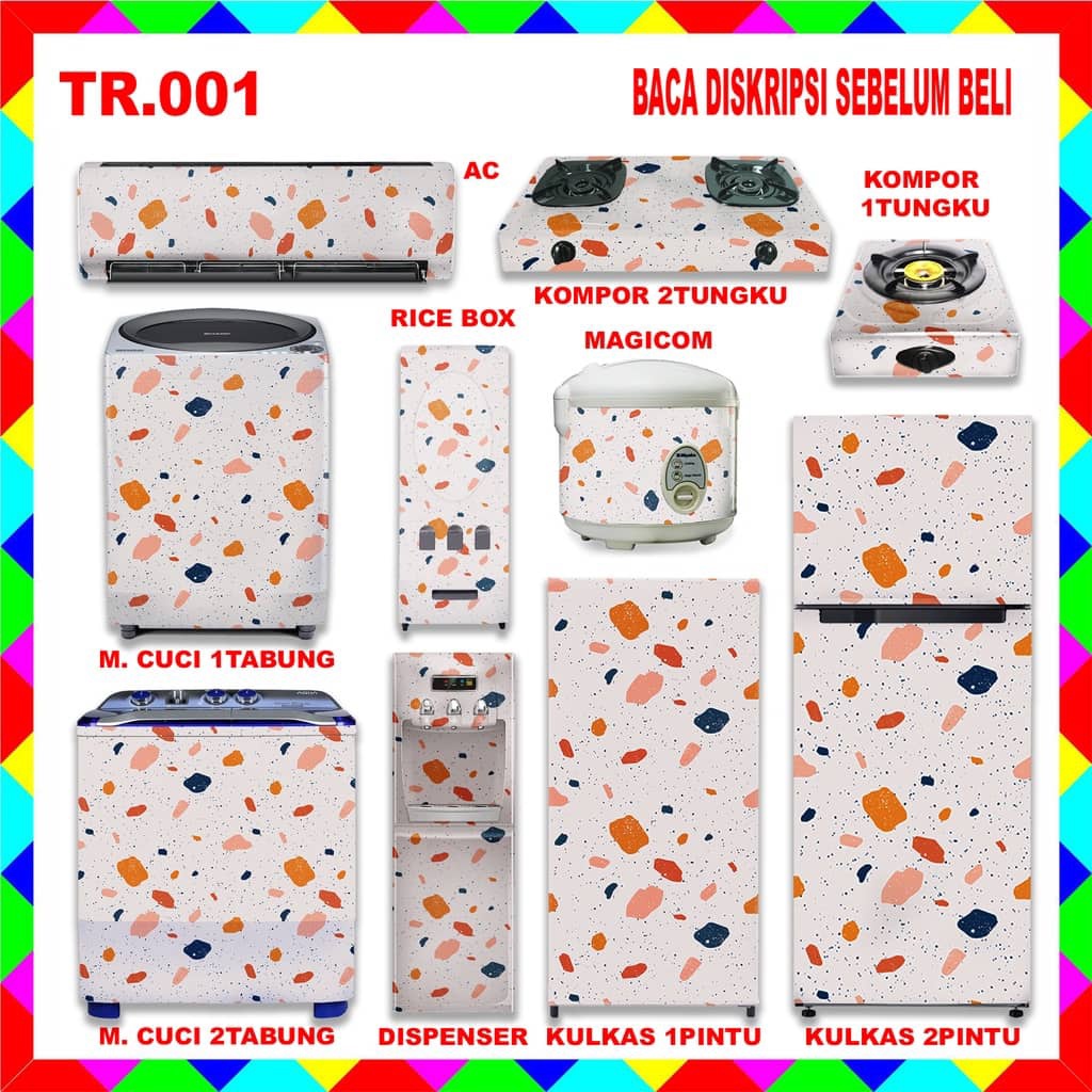 STIKER 1 SET MOTIF TERRAZZO - TR.001