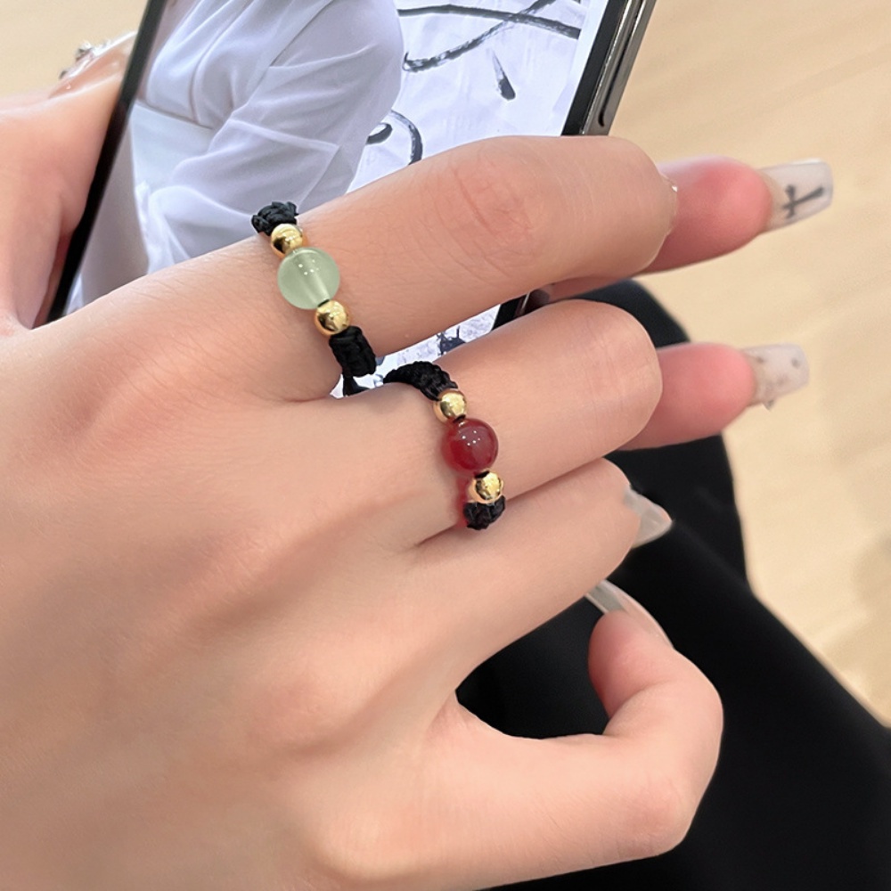 Cincin Model Kepang Warna Merah Untuk Pasangan