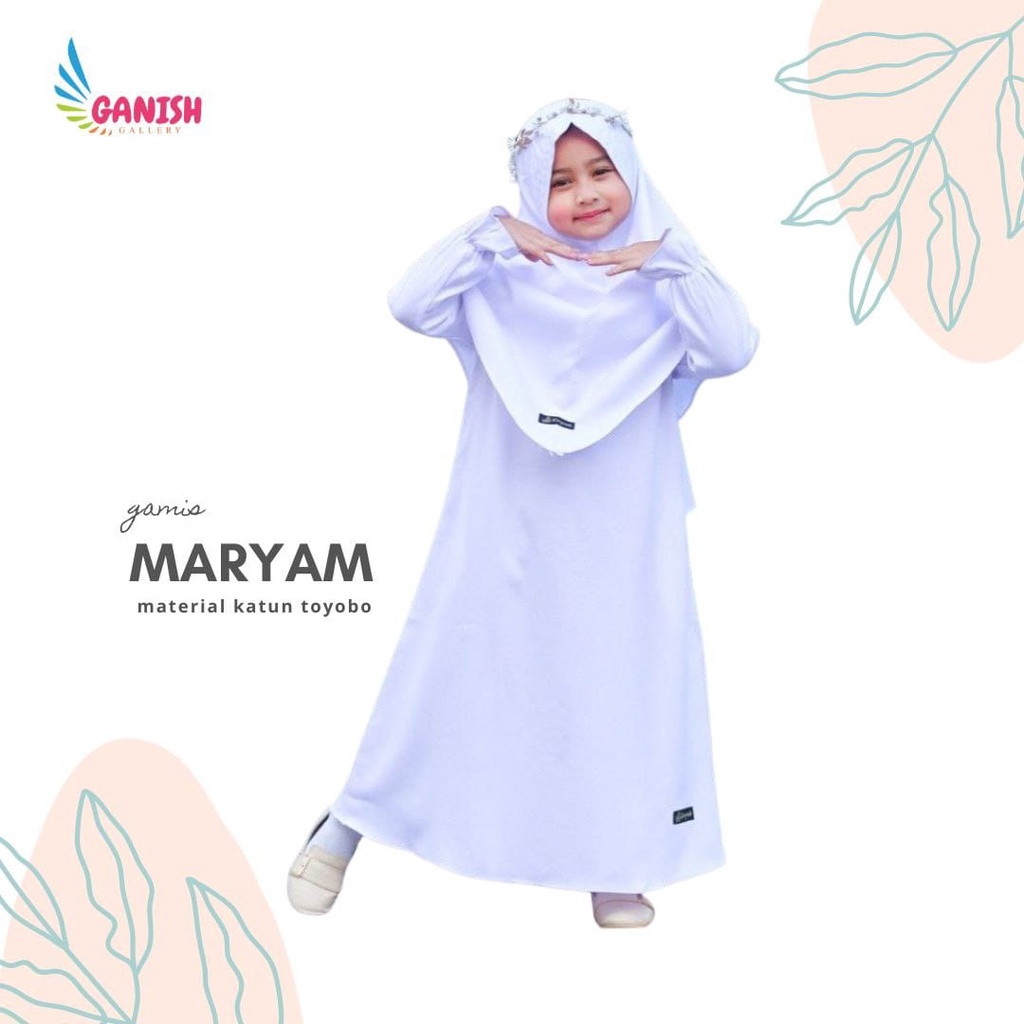 Gamis Anak Warna Putih Baju Muslim Anak Perempuan Manasik Haji Muslim Set Hijab Terusan