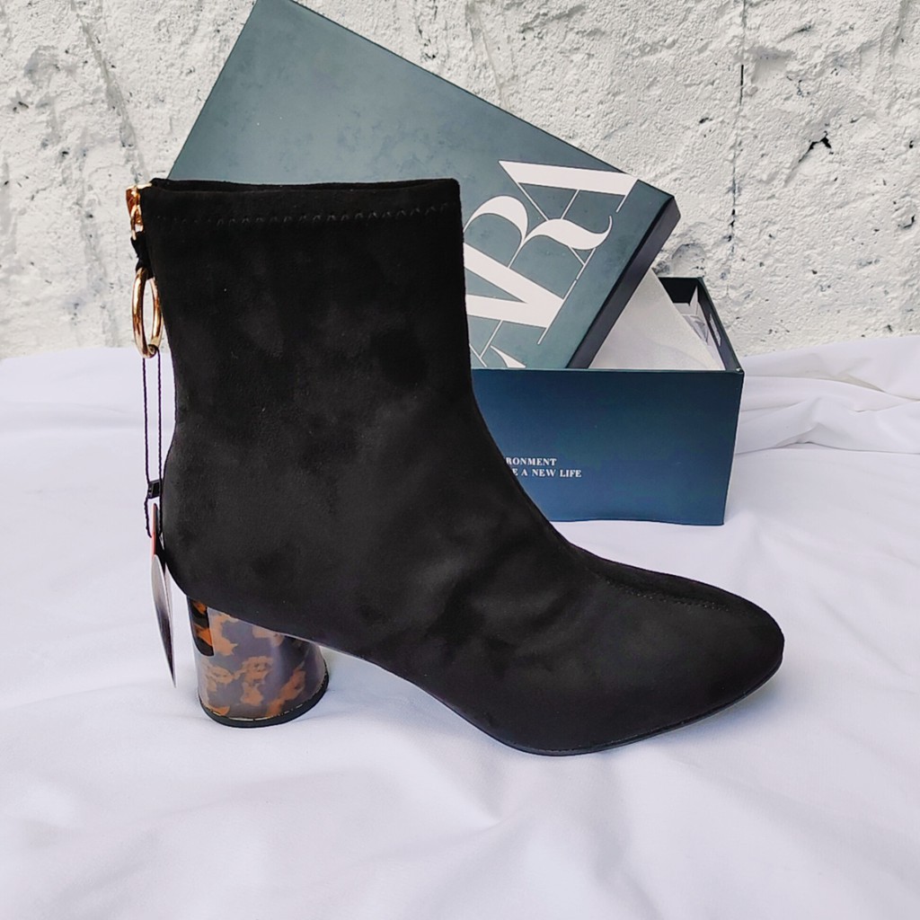 ZR Painted Heeled Ankle Boots 1768