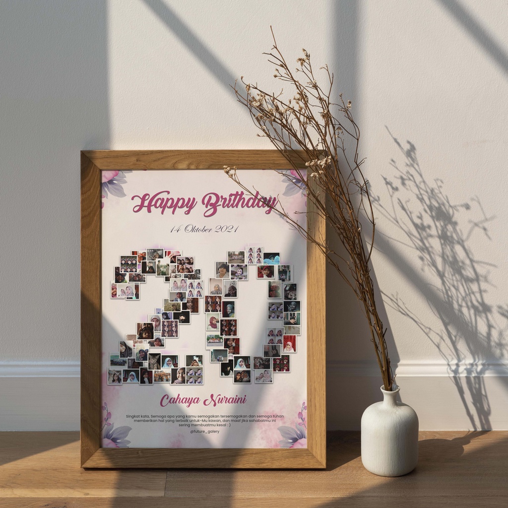 

Custom Kado Unik | wisuda | Ulang tahun | Kado nikah | Anniversary Bingkai 6R,8R, & 10R
