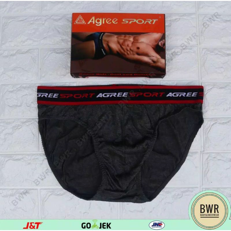 [3pcs] celana dalam pria agre sport karet boxer (R²)