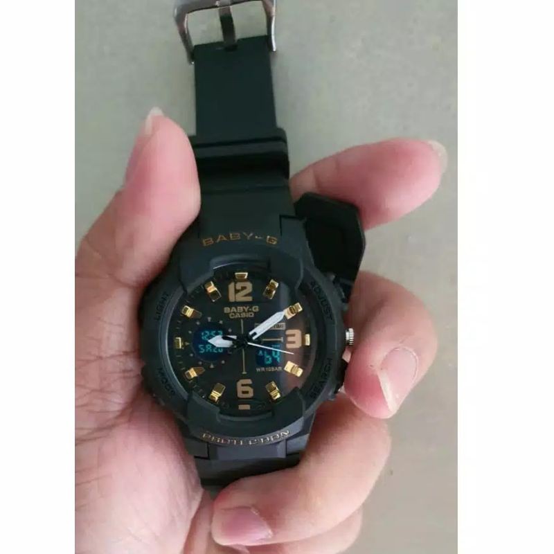 REAL PIC !!!!! JAM TANGAN WANITA BABY G BA 230 DUAL TIME, JAM TANGAN SPORT ANTI AIR