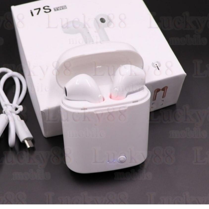 ❅ WIRELESS HEADSET I7S TWS AIRBUDS STEREO BLUETOOTH 4.2 EARPHONE TWINS ☛