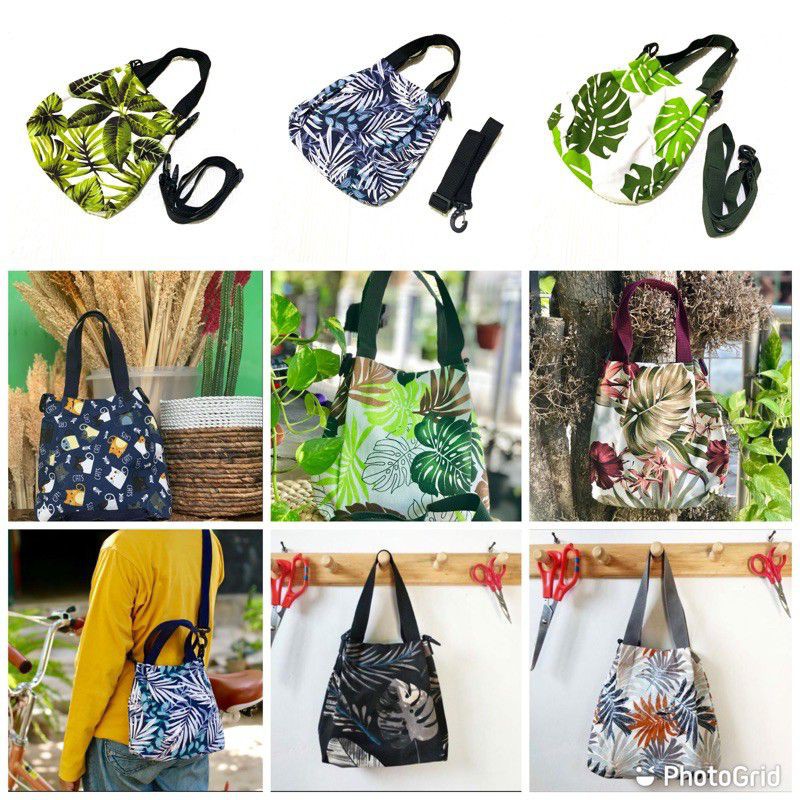 SLING BAG KANVAS MINI TAS SELEMPANG KANVAS WANITA