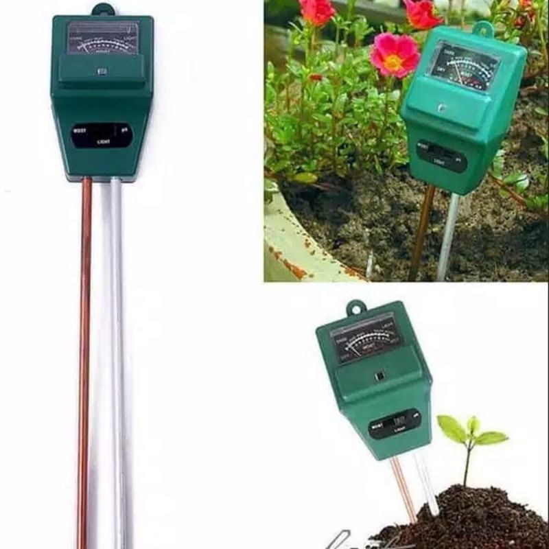 3 In 1 Soil Tester Meter Tanah PH Water Moisture Light Keasaman/Alat Ukur Kelembaban Dan Ph Tanah