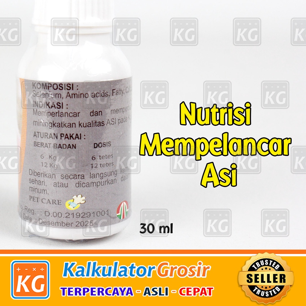 Asivit Cat Obat Suplemen Vitamin Nutrisi Memperlancar Asi untuk Kucing Induk Kucing Menyusui