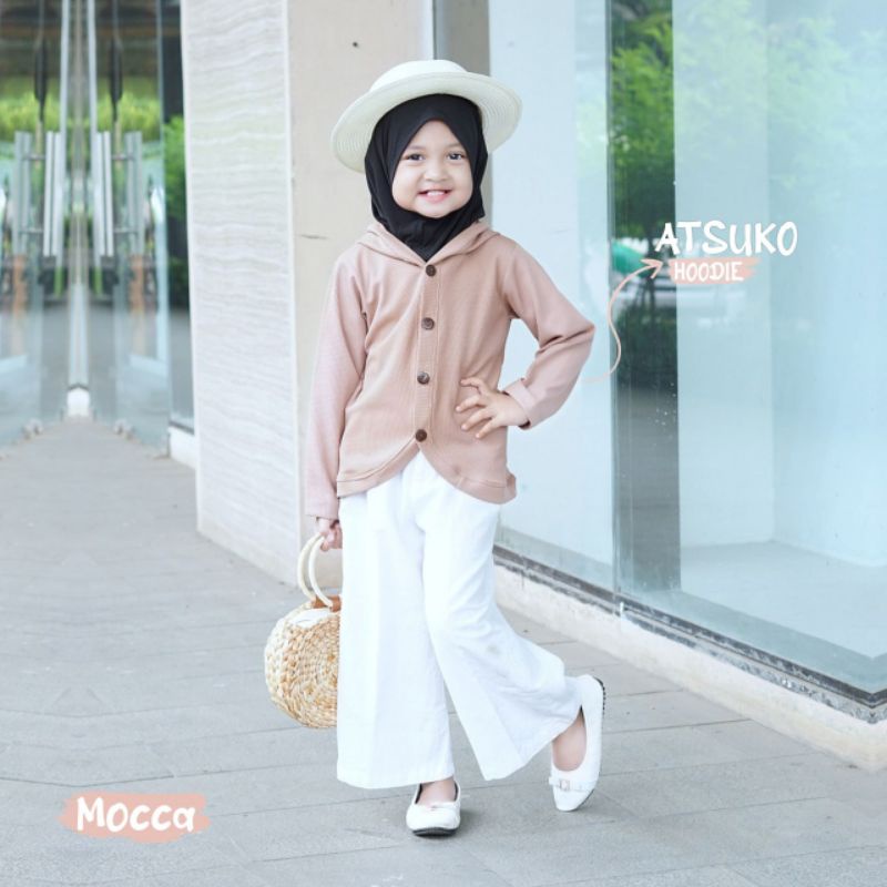 Nauree - Setelan Hoodie Atsuko Warna Terbaru Untuk Anak Perempuan Umur 1 2 3 4 5 6  Tahun Bahan Cotton Combad 30s Lembut Halus Premium Tebal Adem Nyaman Dipakai Menyerap Keringat Jogger Set Jahitan Rapih Model Lucu Untuk Jalan Jalan