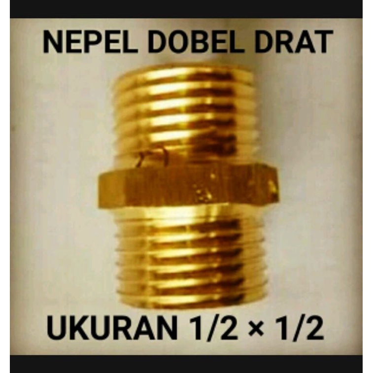 nepel dobel drat setengah inchi kuningan