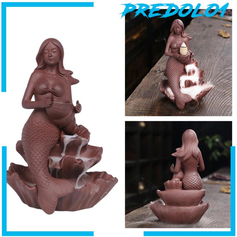 [PREDOLO1] Purple Clay Backflow Incense Cone Burner Aroma Yoga Incense Holder Censer