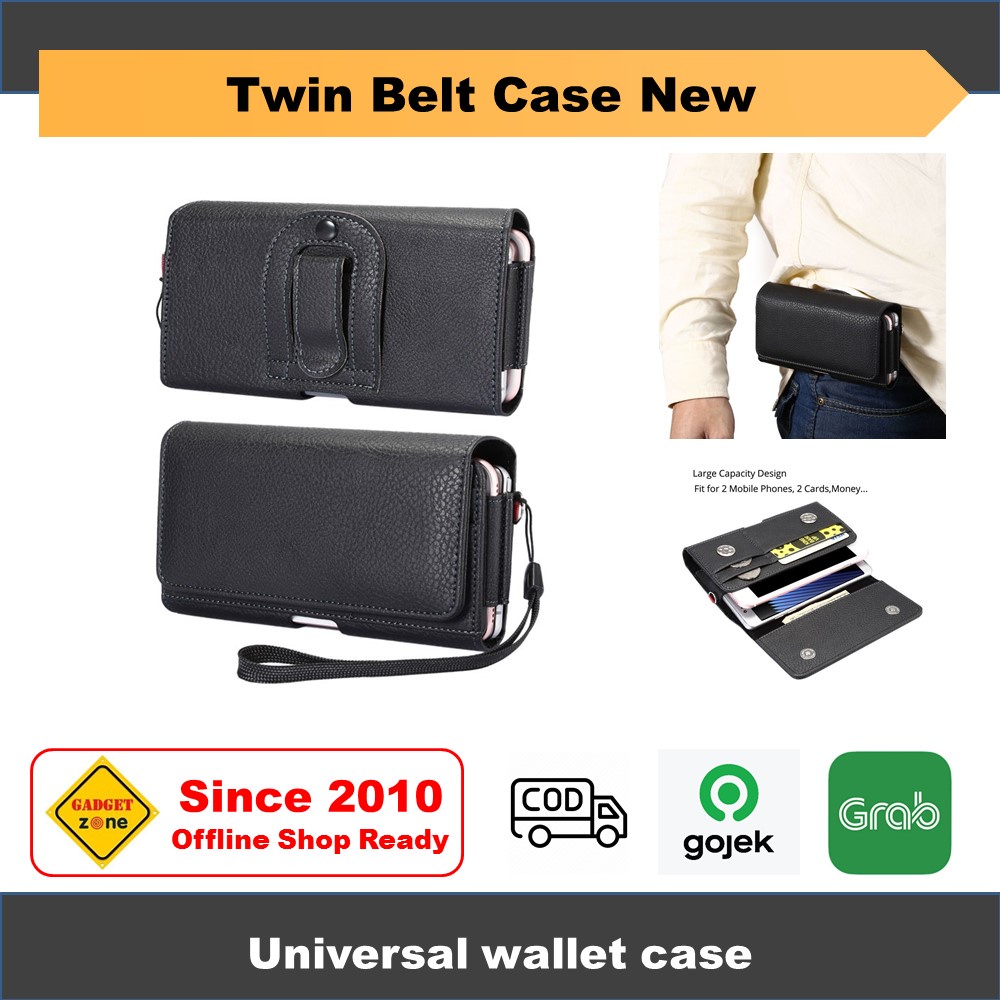 Universal Twin Belt Pouch Original Leather
