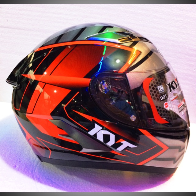 KYT FALCON 2 ARMOUR BK/RED FLUO