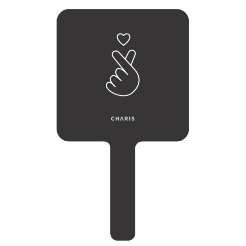 CHARIS Finger Heart / Mint Mirror (Kaca / Cermin Makeup) Original