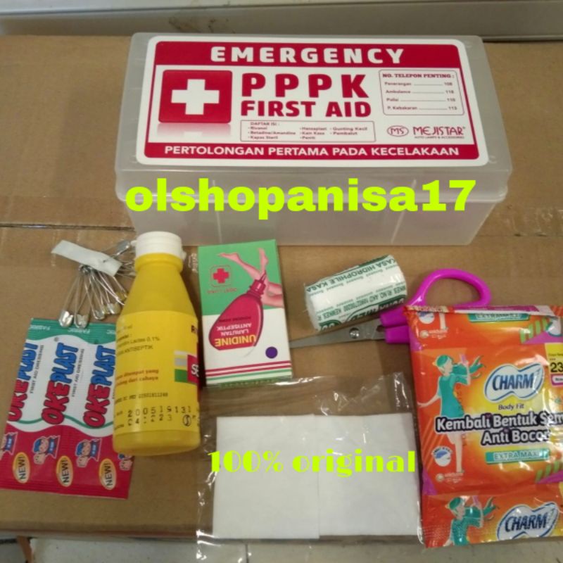 kotak p3k mobil lengkap isi