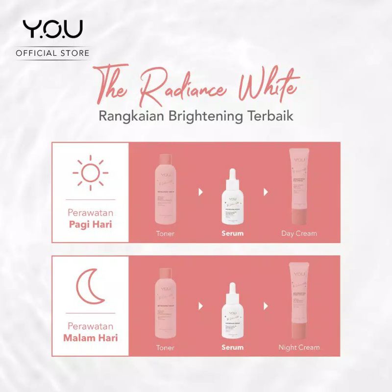 Kosmetik You The Radiance White Nourishing + Serum / Serum Wajah 20ml