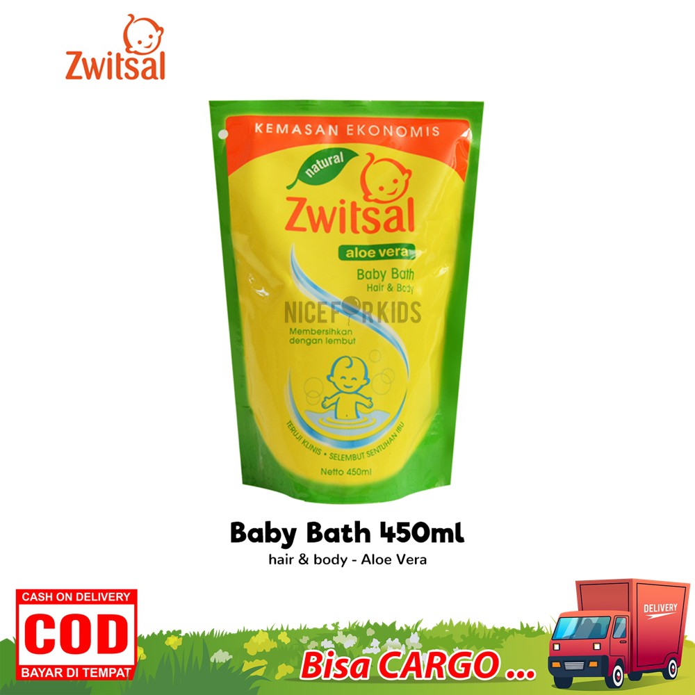 Zwitsal Baby Bath Hair &amp; Body 450 ml / 600ml Sabun Cair Dan Shampoo Bayi