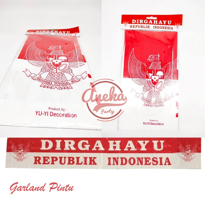 GARLAND PVC DIRGAHAYU RI / HIASAN HUT RI / DEKORASI HuT RI 17 agustus / hiasan pintu tulisan dirgaha