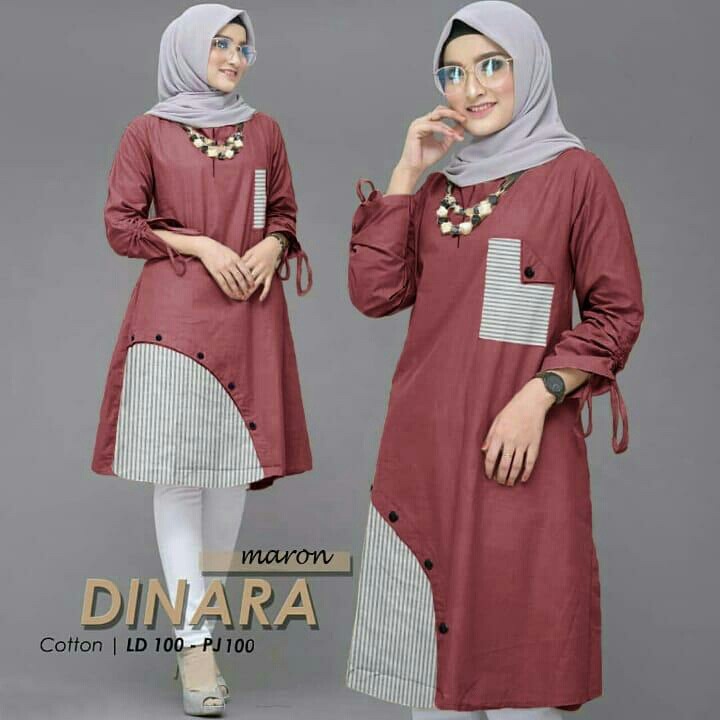 TUNIK DINARA - Baju Atasan Wanita Terbaru 2022 Kekinian Viral / Tunik Terbaru 2022 Untuk Lebaran / A