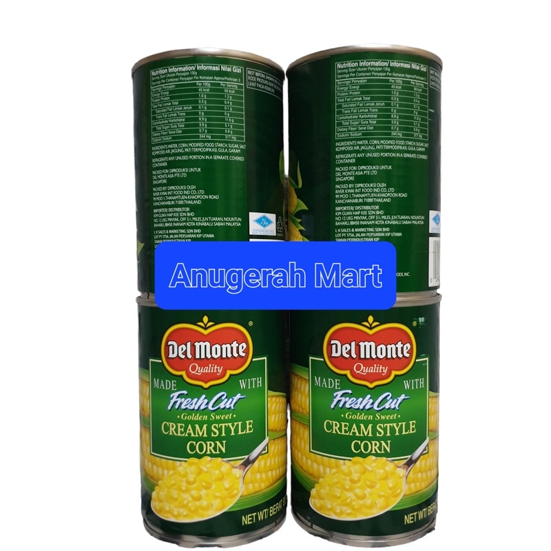 

Cream Style Corn / Cream Jagung Kaleng Del Monte 425gr