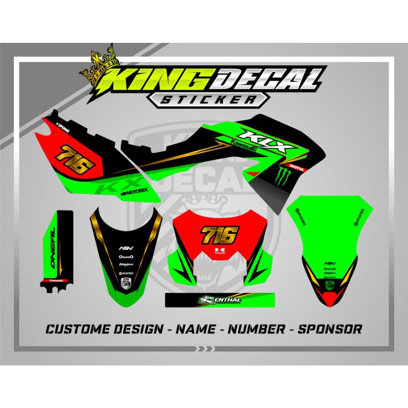 Decal KLX 150L /KLX BF /DTRACKER SUPER GLOSSY
